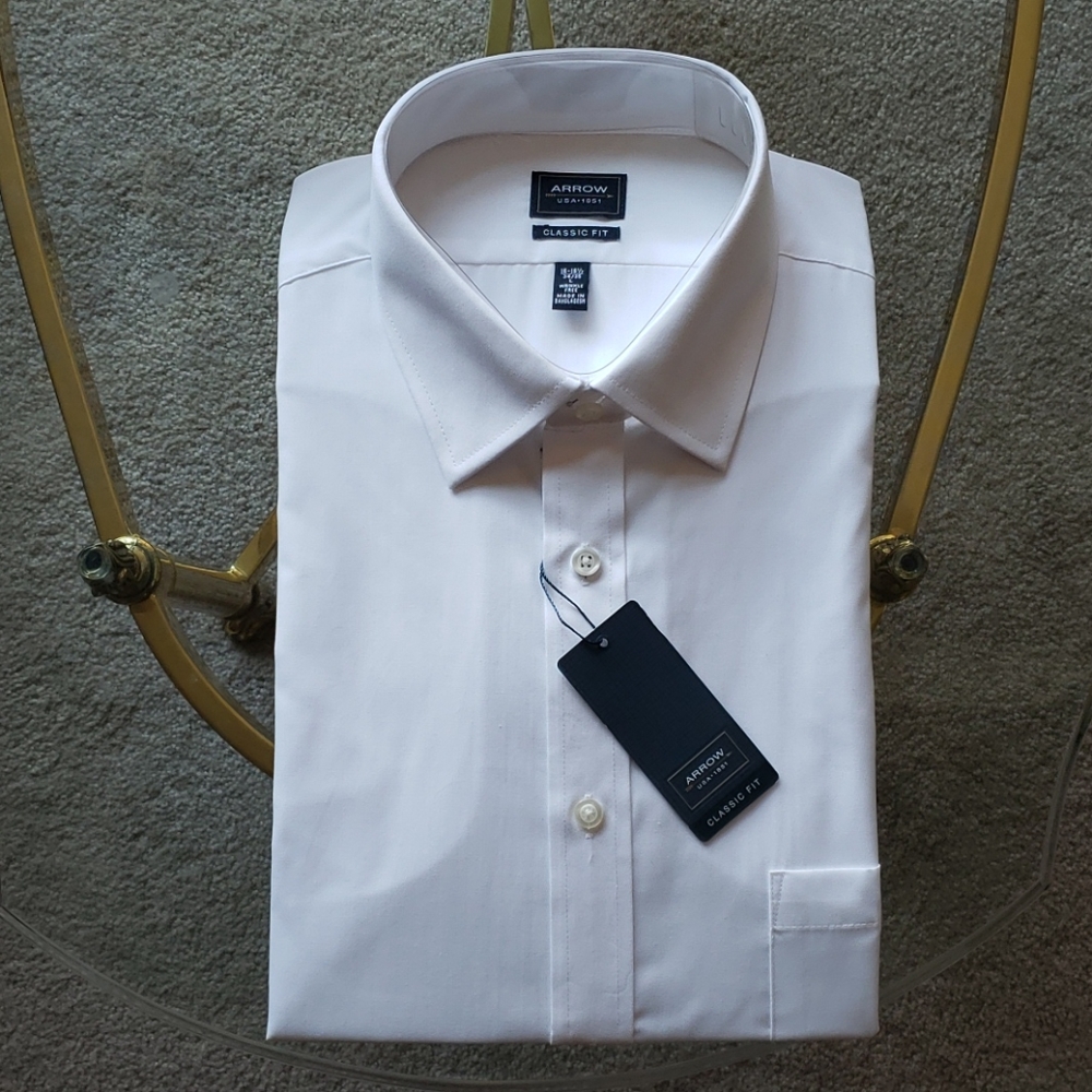 NWT Arrow Mens Long Sleeve Classic Fit Shirt